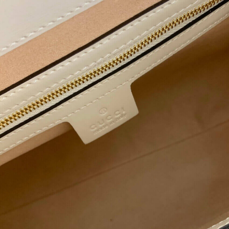 Gucci Jackie 1961 bolso mediano en cuero blanco 649016-18