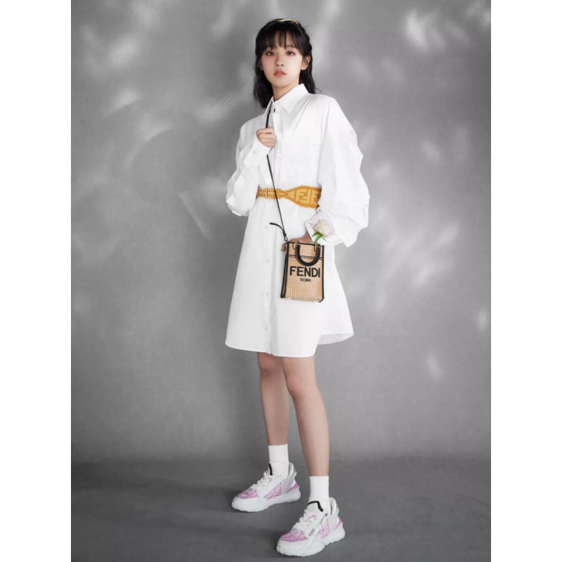 Fendi Sunshine Mini Woven Tote 8BS051 beige-1