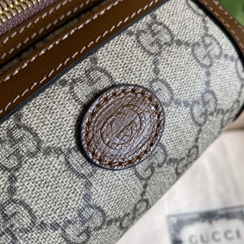 Bolsa de cinturón de Gucci con G en Brown GG Supreme 682933-5