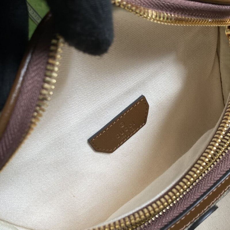 Bolsa de cinturón de Gucci con G en Brown GG Supreme 682933-10