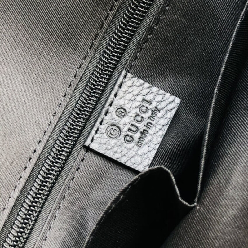 Gucci GG Guccissima Black Medium Nylon Messenger Bolsa 510334-11