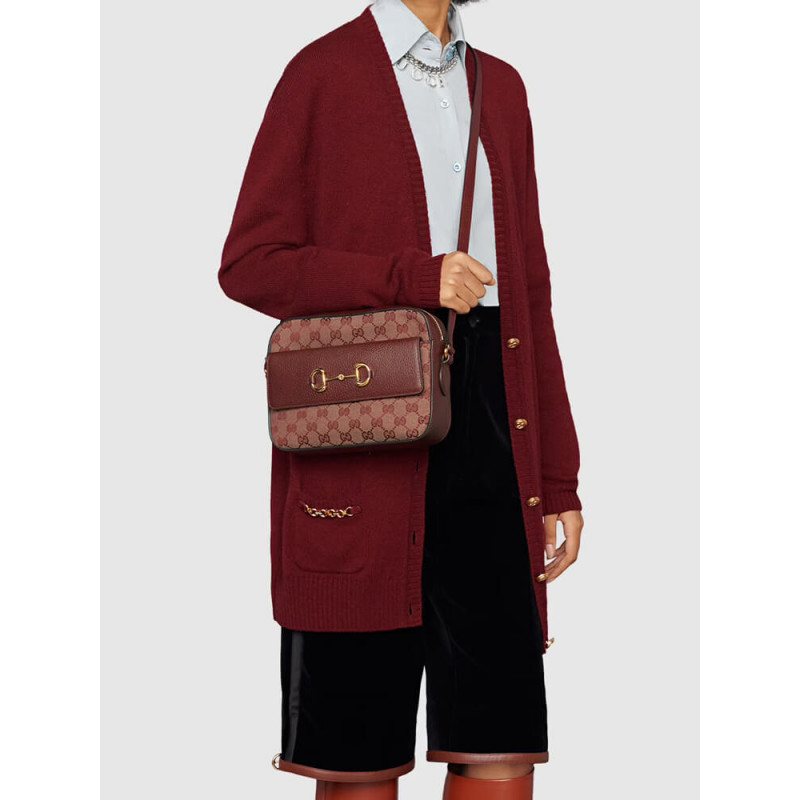 Gucci Horsebit 1955 Bolsa pequeña en Borgoña 645454-2