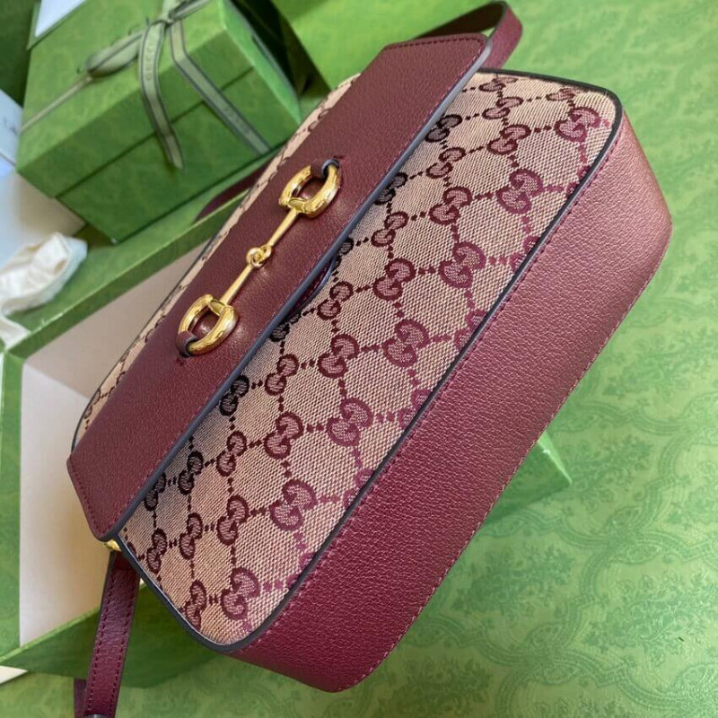 Gucci Horsebit 1955 Bolsa pequeña en Borgoña 645454-5