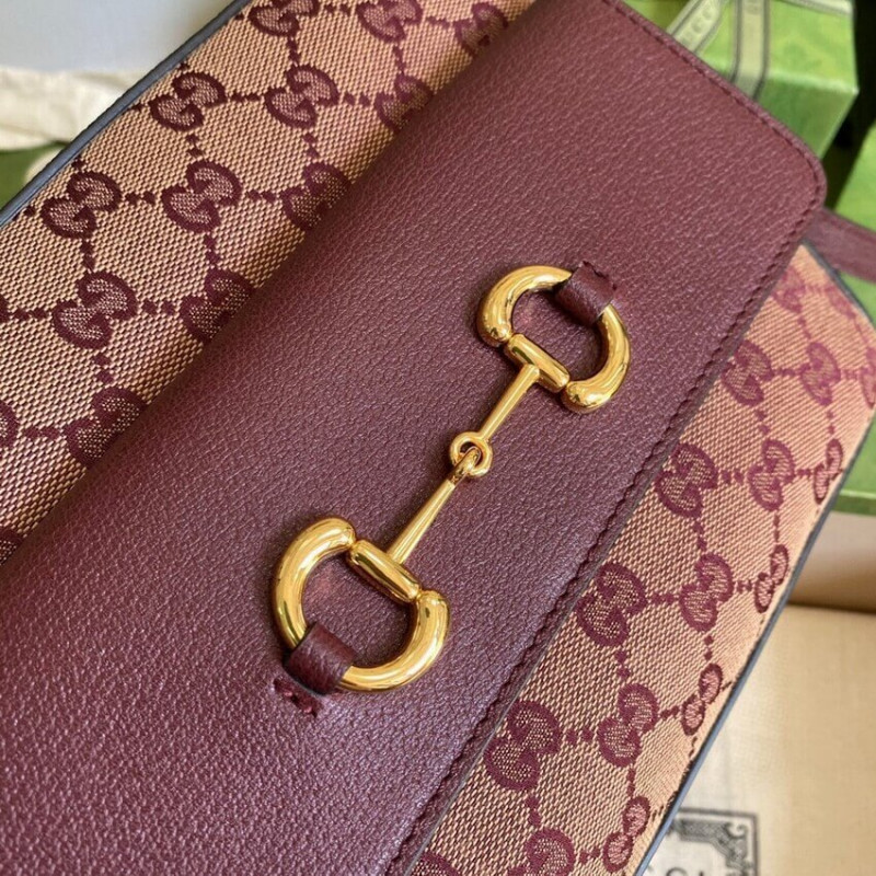 Gucci Horsebit 1955 Bolsa pequeña en Borgoña 645454-6