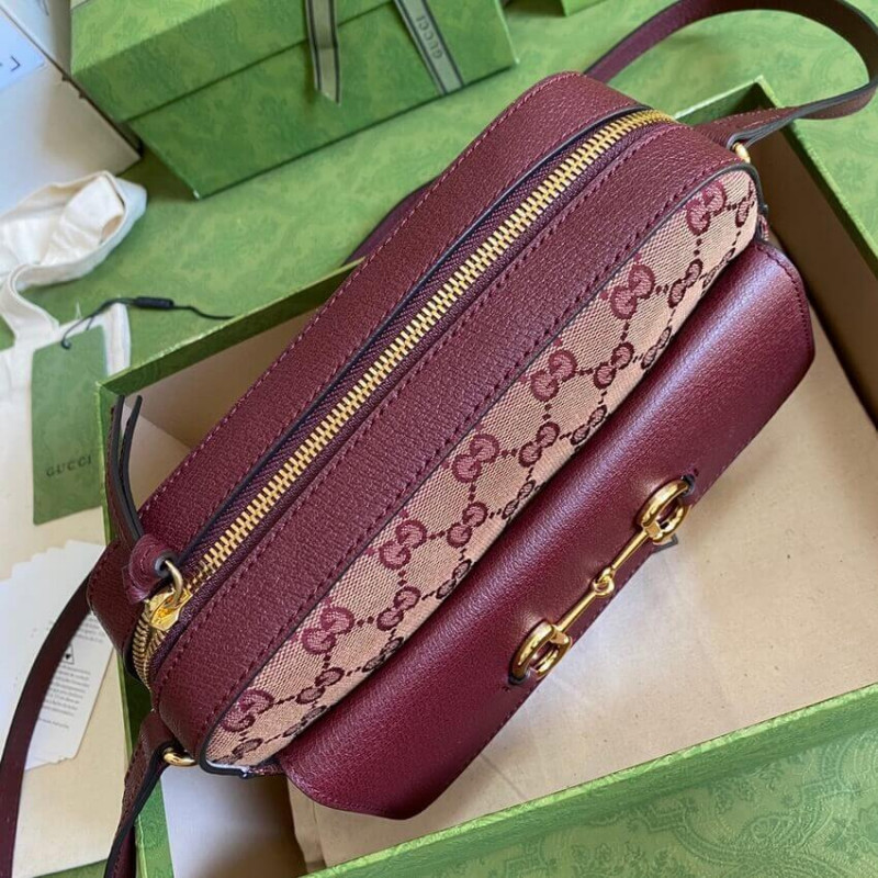 Gucci Horsebit 1955 Bolsa pequeña en Borgoña 645454-7