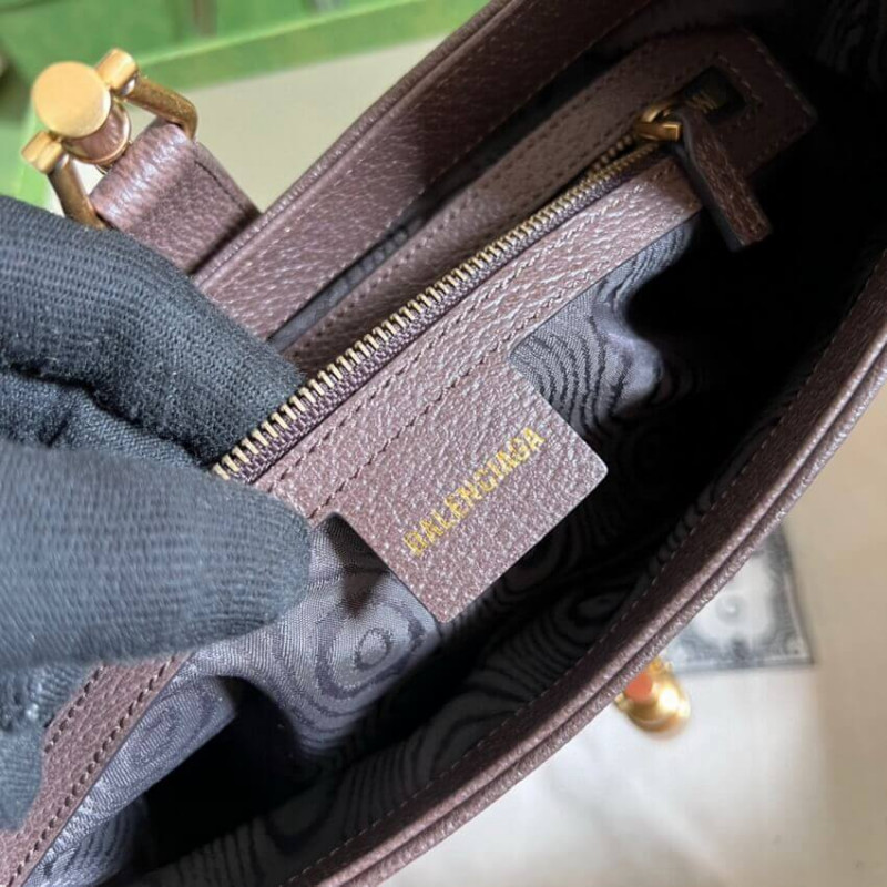Gucci x Balenciaga Jackie 1961 Pequeña bolsa de vagabundo 680118 Café-7