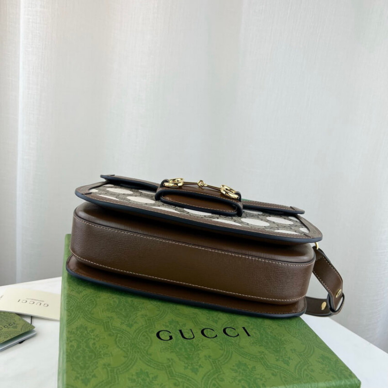 Gucci Horsebit 1955 Bolso de hombro con estampado geométrico 602204-4