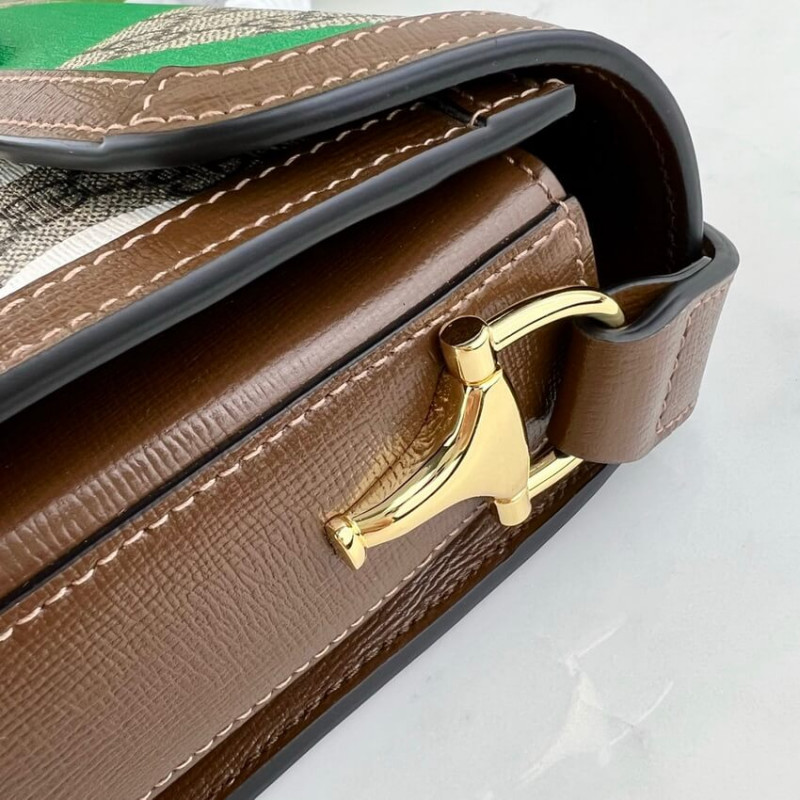 Gucci Horsebit 1955 Bolso de hombro con estampado geométrico 602204-7