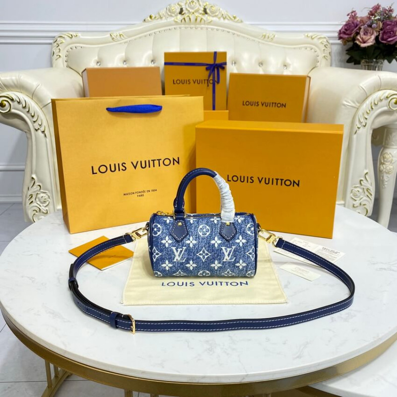 Louis Vuitton Monogram Jacquard Denim Nano Speedy M81168 M81213-2