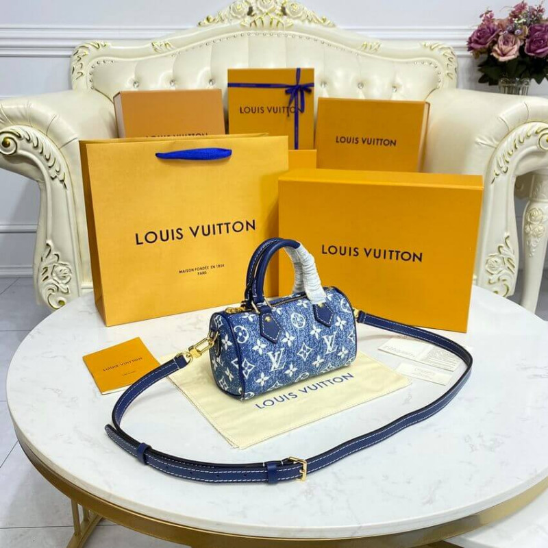 Louis Vuitton Monogram Jacquard Denim Nano Speedy M81168 M81213-3