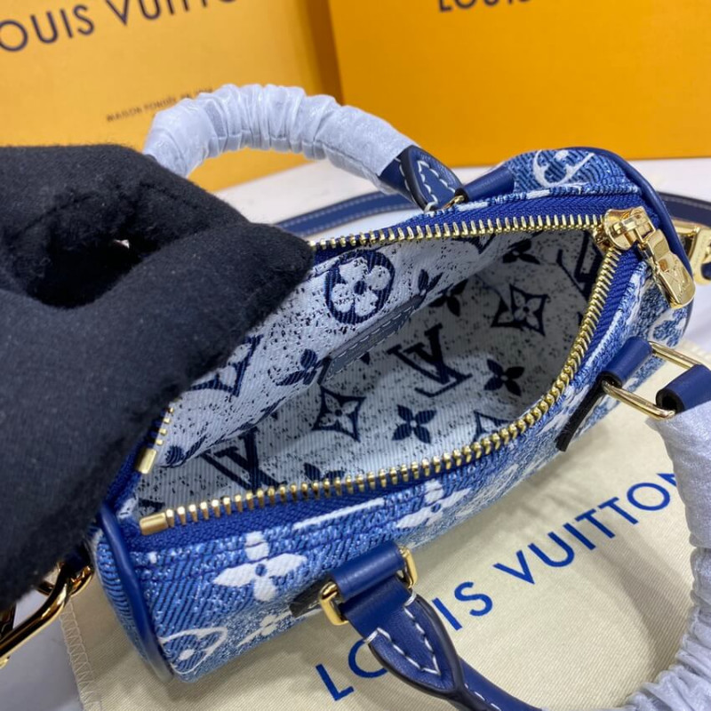 Louis Vuitton Monogram Jacquard Denim Nano Speedy M81168 M81213-11