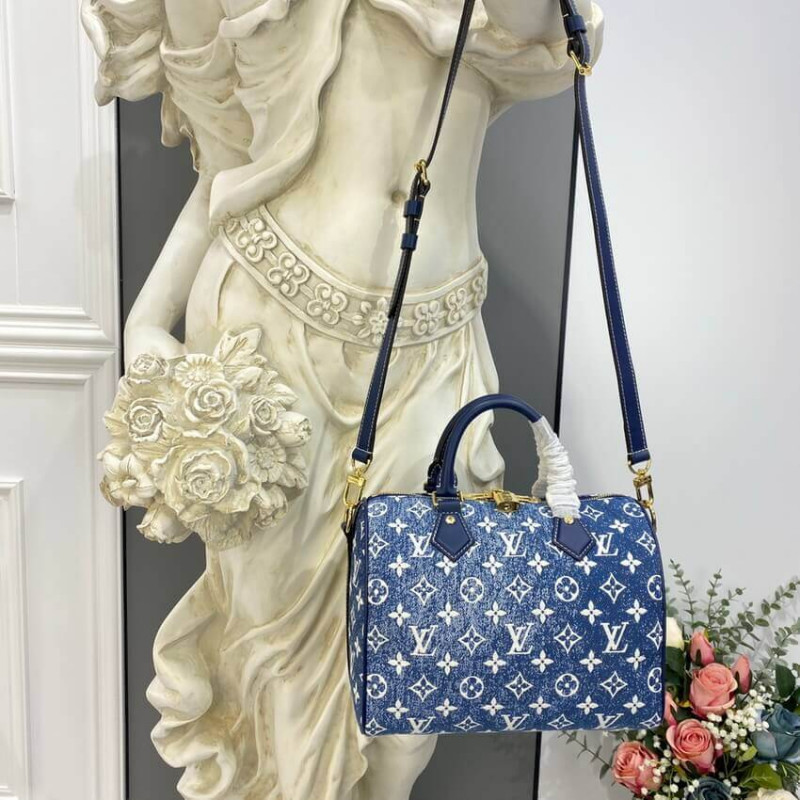 Louis Vuitton Monogram Jacquard Denim Speedy Bandouliere 25 M59609-2
