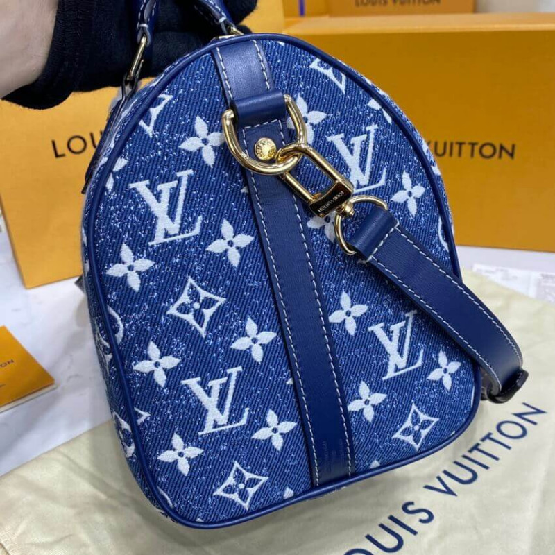 Louis Vuitton Monogram Jacquard Denim Speedy Bandouliere 25 M59609-7