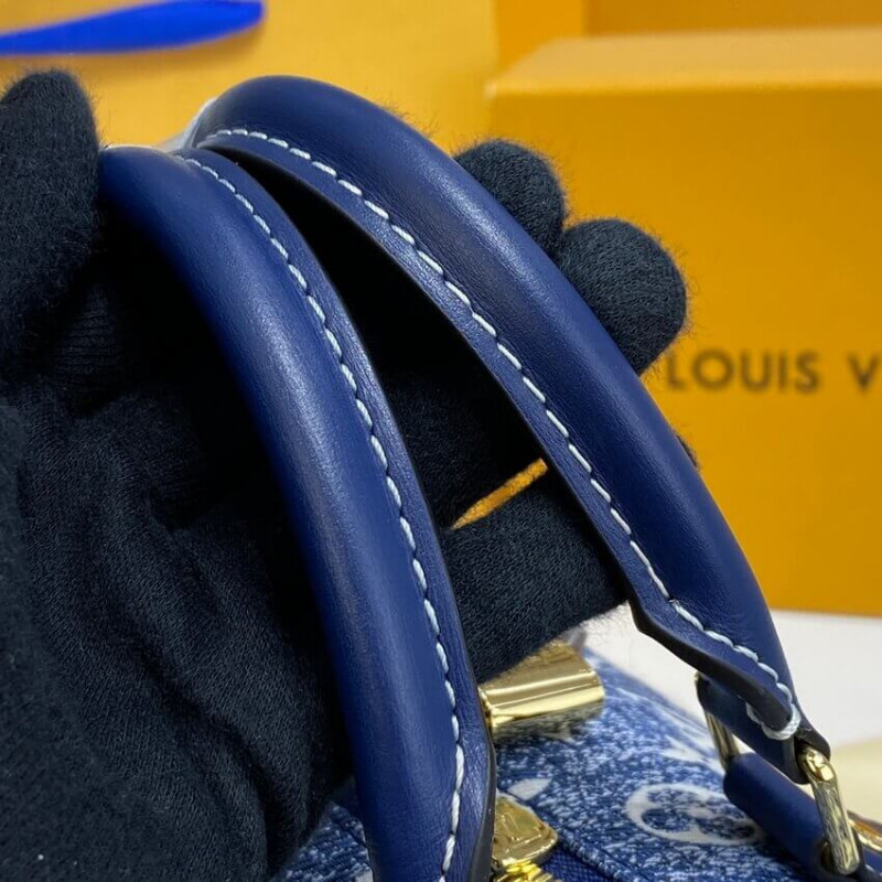 Louis Vuitton Monogram Jacquard Denim Speedy Bandouliere 25 M59609-8