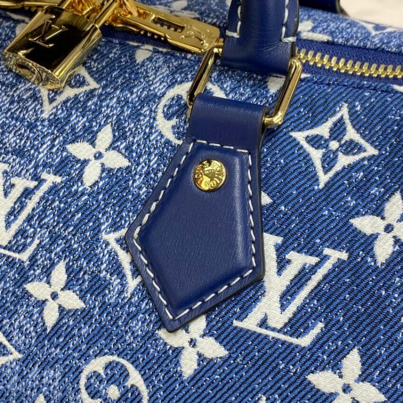 Louis Vuitton Monogram Jacquard Denim Speedy Bandouliere 25 M59609-9