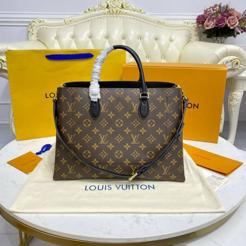 Louis Vuitton Monogram Canvas Flower Tote M43550 Negro-5