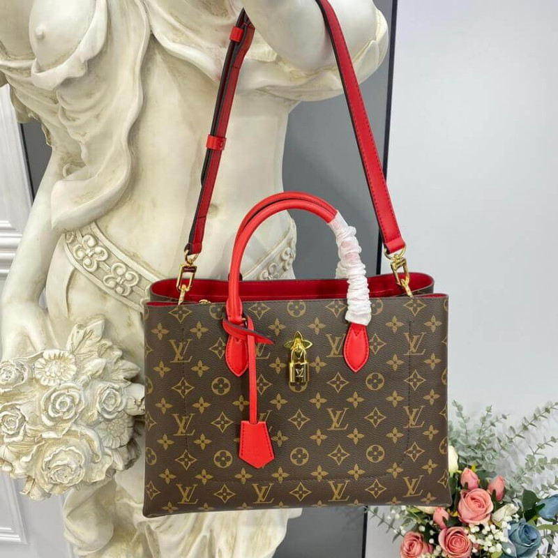 Louis Vuitton Monogram Canvas Flower Tote M43553 Rojo-2