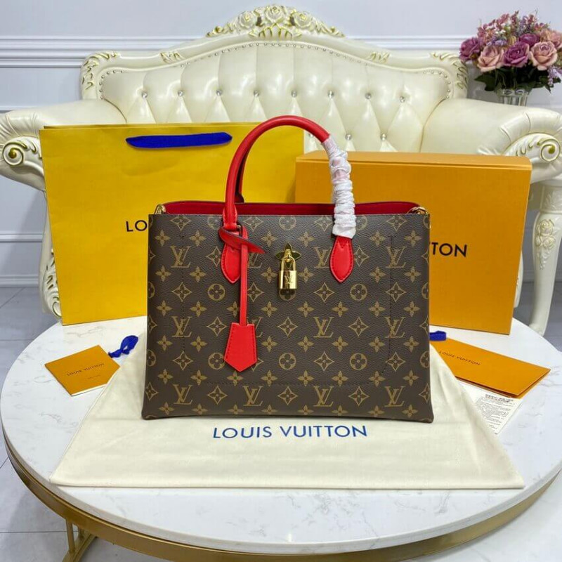 Louis Vuitton Monogram Canvas Flower Tote M43553 Rojo-3