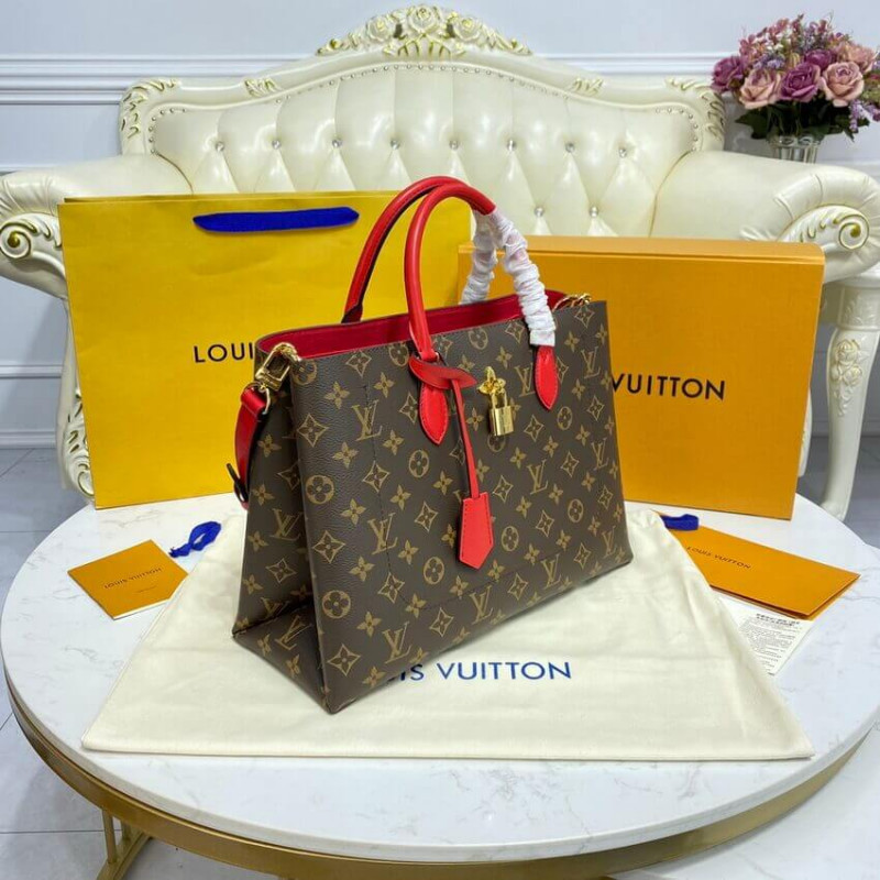 Louis Vuitton Monogram Canvas Flower Tote M43553 Rojo-4