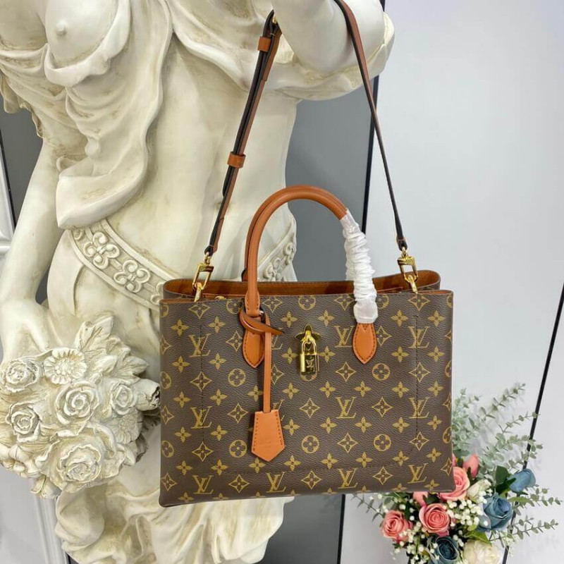 Louis Vuitton Monogram Canvas Flower Tote M43770 Caramelo-1