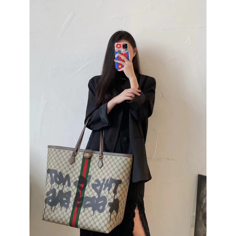 Balenciaga X Gucci Hacker Graffiti Gran Bolsa 680127-1