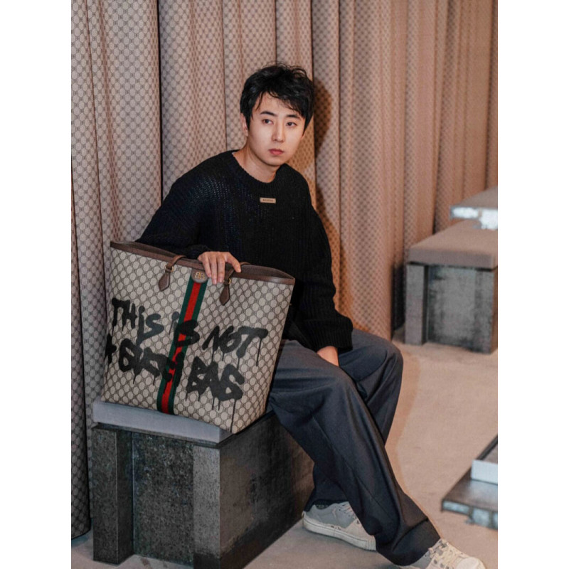 Balenciaga X Gucci Hacker Graffiti Gran Bolsa 680127-4