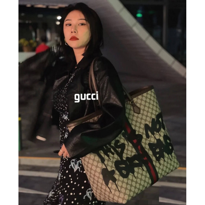 Balenciaga X Gucci Hacker Graffiti Gran Bolsa 680127-6