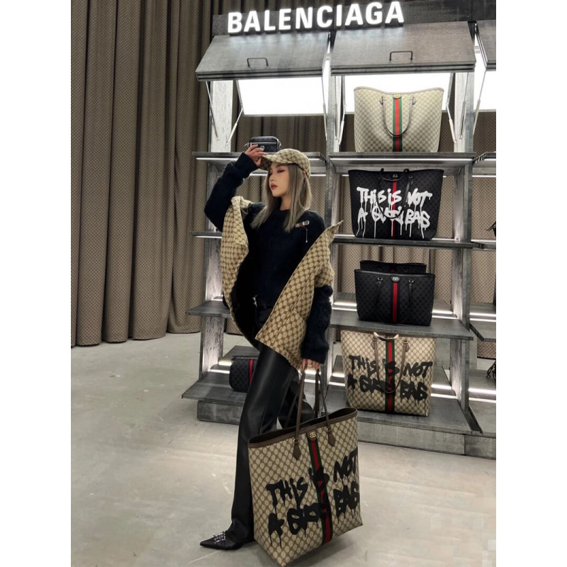 Balenciaga X Gucci Hacker Graffiti Gran Bolsa 680127-7