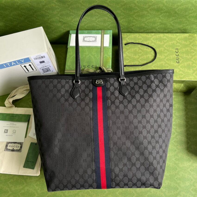 Balenciaga x Gucci Hacker Gran Bolsa 680127 Negro-2