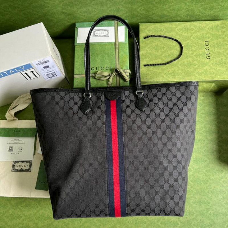 Balenciaga x Gucci Hacker Gran Bolsa 680127 Negro-3