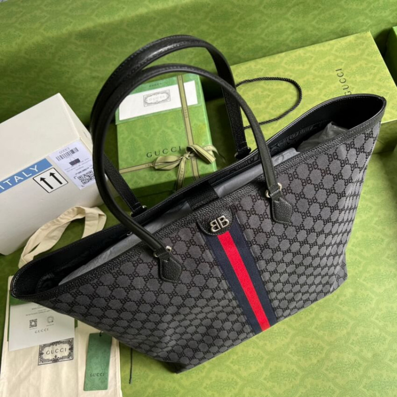 Balenciaga x Gucci Hacker Gran Bolsa 680127 Negro-6