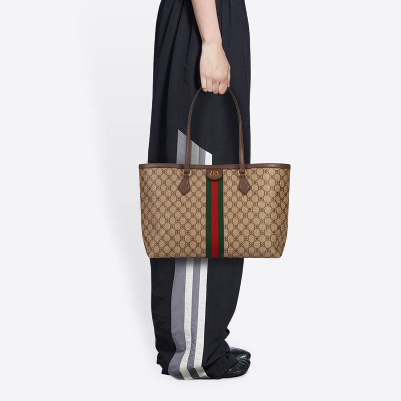 Balenciaga X Gucci Hacker Medium Tote Bolsa 680125 Beige-1
