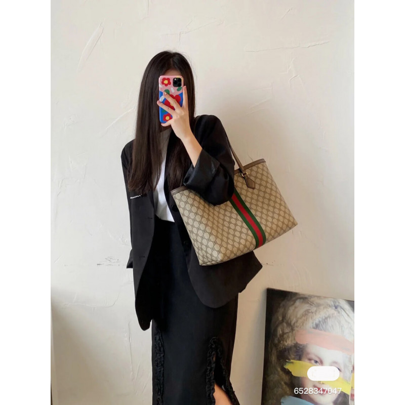 Balenciaga X Gucci Hacker Medium Tote Bolsa 680125 Beige-2
