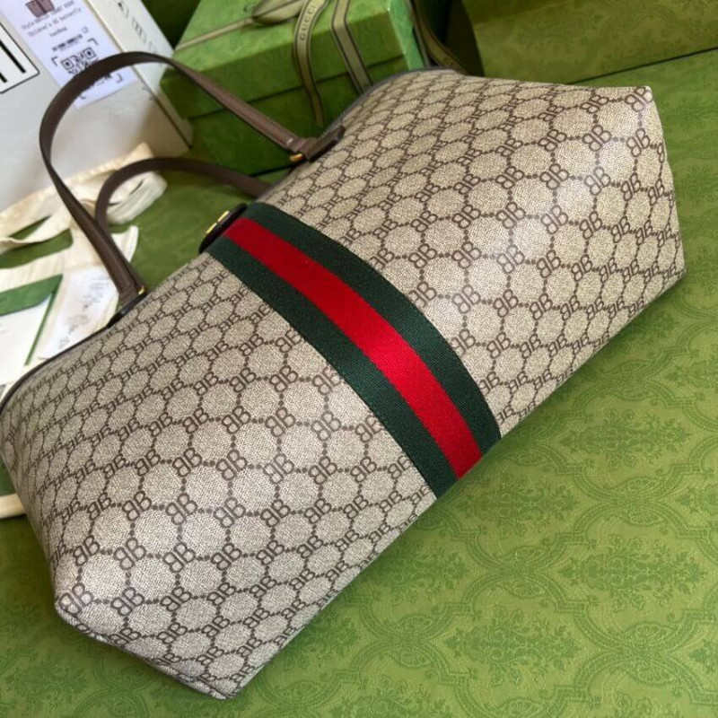 Balenciaga X Gucci Hacker Medium Tote Bolsa 680125 Beige-6