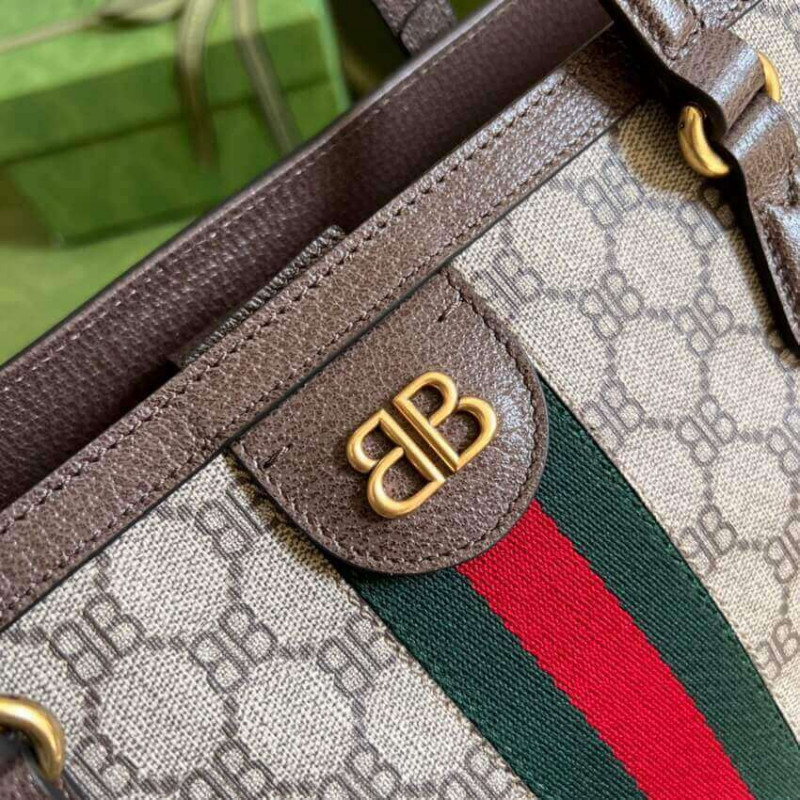 Balenciaga X Gucci Hacker Medium Tote Bolsa 680125 Beige-8