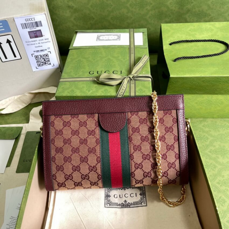 Gucci Ofidia GG Bolsa de hombro pequeño 503877 en Borgoña-1