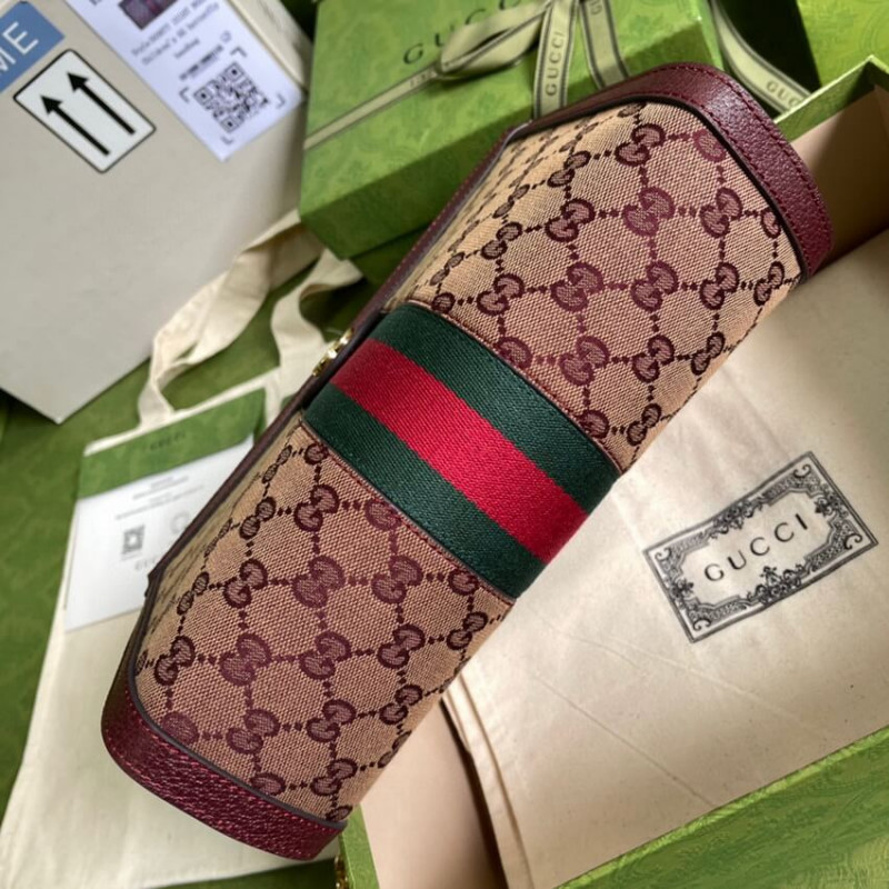 Gucci Ofidia GG Bolsa de hombro pequeño 503877 en Borgoña-2