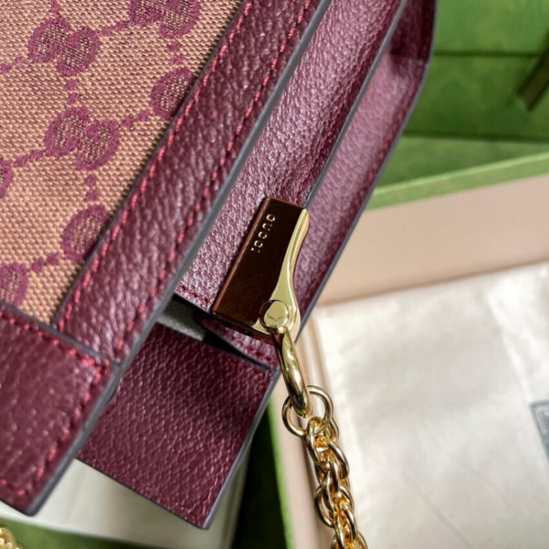 Gucci Ofidia GG Bolsa de hombro pequeño 503877 en Borgoña-6