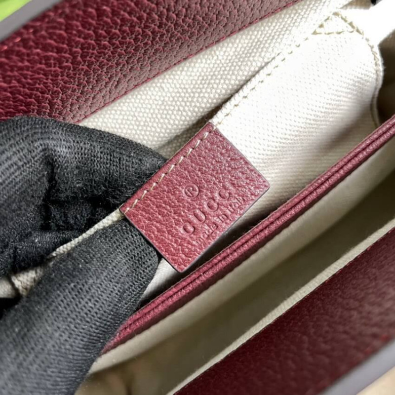 Gucci Ofidia GG Bolsa de hombro pequeño 503877 en Borgoña-7