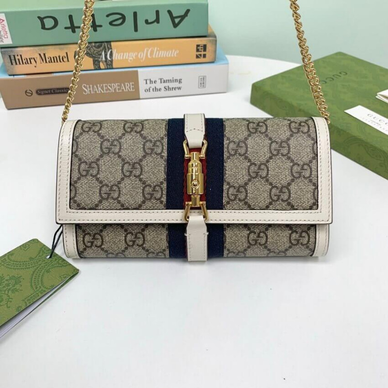 Gucci Jackie 1961 Billet de cadena 652681 White-1