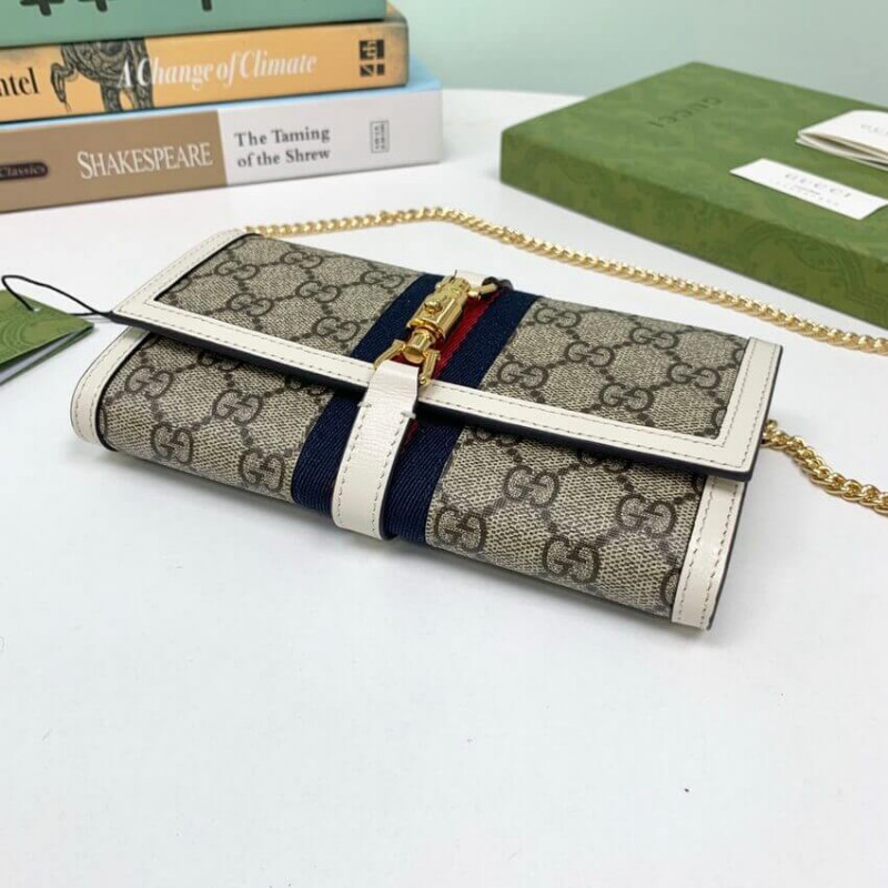 Gucci Jackie 1961 Billet de cadena 652681 White-4