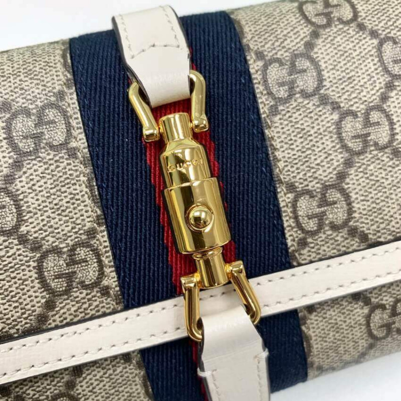 Gucci Jackie 1961 Billet de cadena 652681 White-5