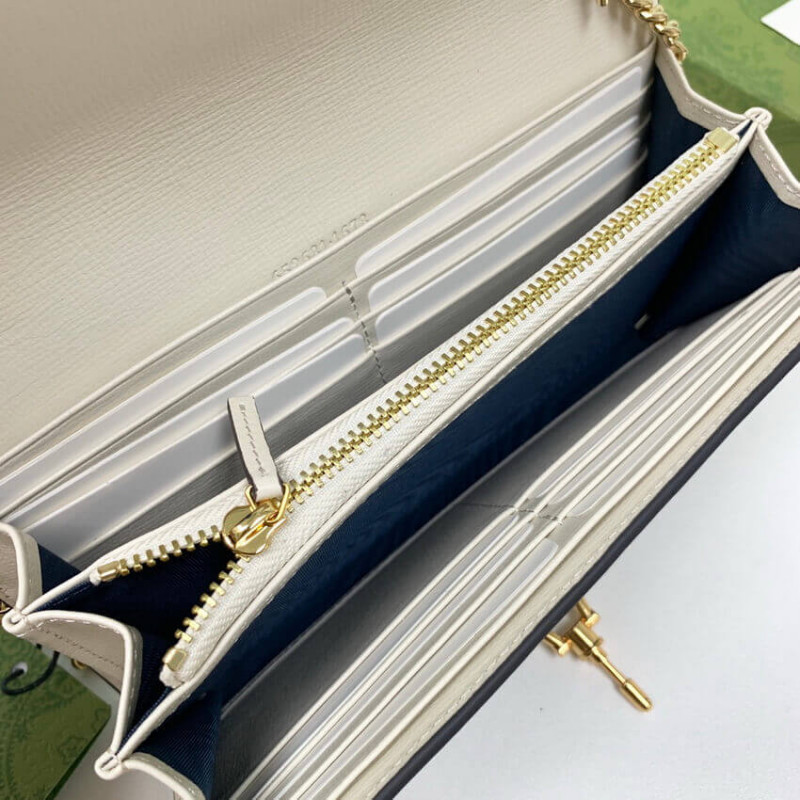 Gucci Jackie 1961 Billet de cadena 652681 White-7