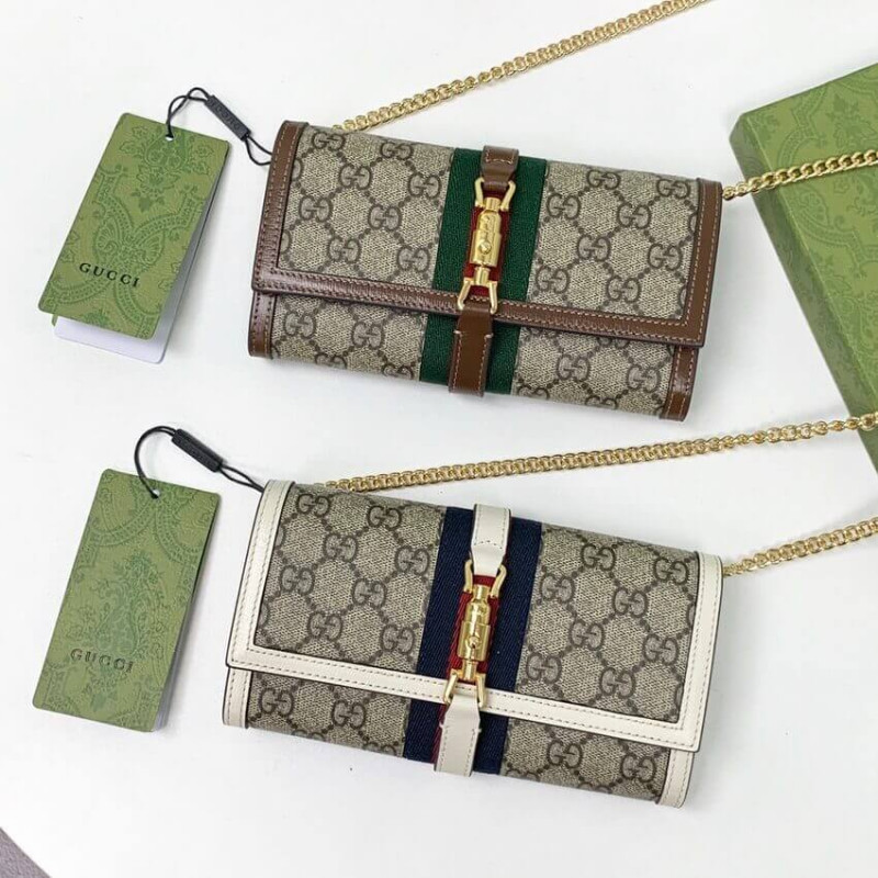Gucci Jackie 1961 Billet de cadena 652681 White-9