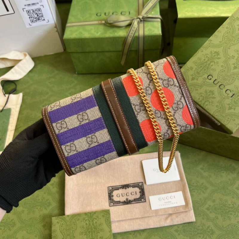 Gucci Jackie 1961 Billet de cadena 652681 con estampado geométrico-2