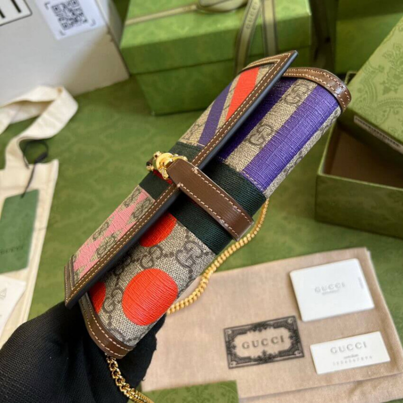 Gucci Jackie 1961 Billet de cadena 652681 con estampado geométrico-3