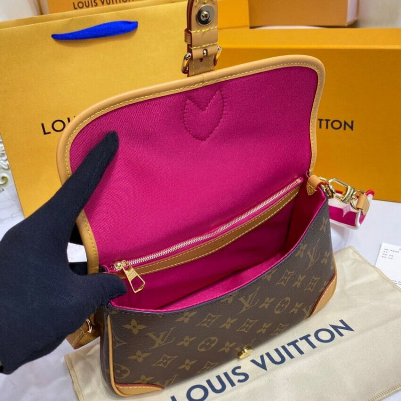 Louis Vuitton Monogram Canvas Diane Bolsa M46049 Fuchsia-12