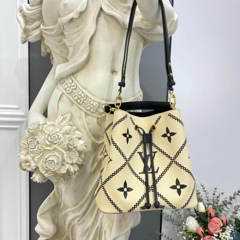 Louis Vuitton Neonoe MM M46023 Creme Beige/Negro-4