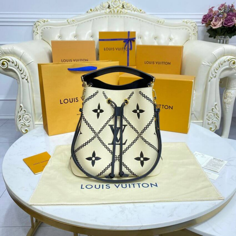 Louis Vuitton Neonoe MM M46023 Creme Beige/Negro-5