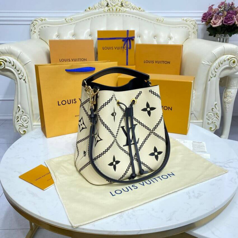 Louis Vuitton Neonoe MM M46023 Creme Beige/Negro-6